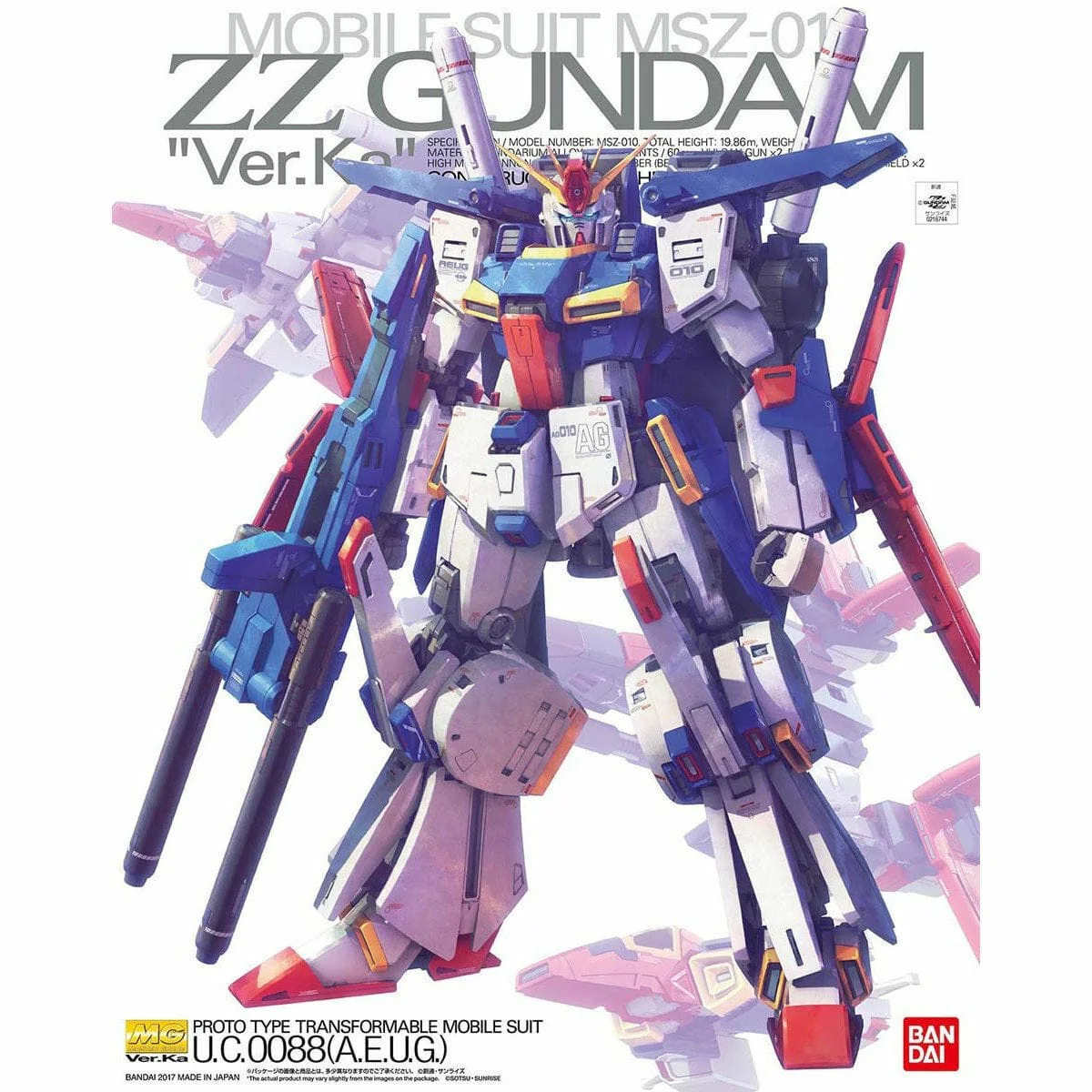 Bandai MG 1/100 ZZ GUNDAM Ver. Ka Model Kit [5063151]