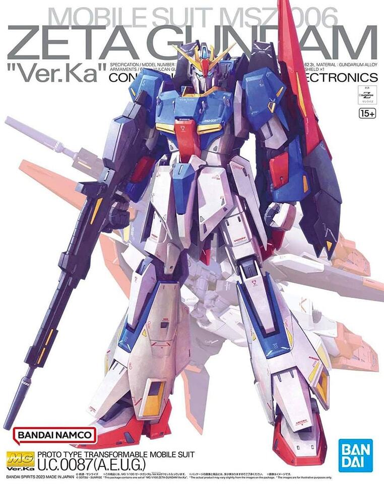 Bandai 1/100 MG Zeta Gundam Ver. Ka Model Kit [5064015]