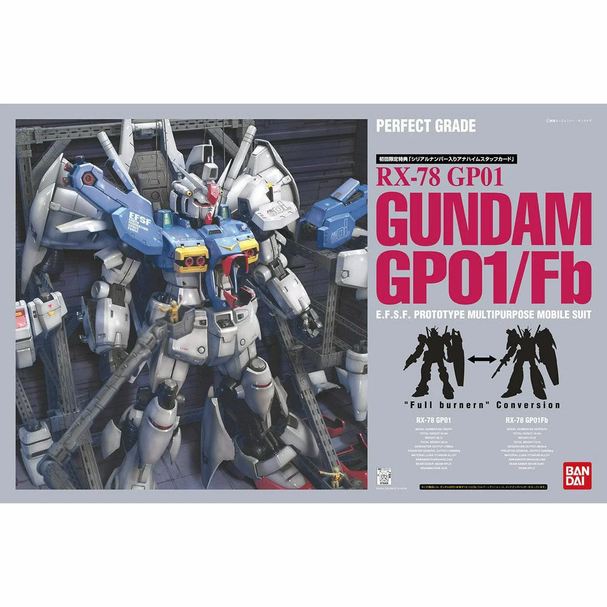 Bandai  PG 1/60 RX-78 Gundam GP-01/Fb Model Kit