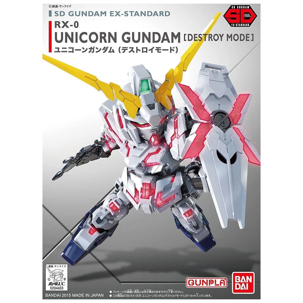 Bandai SD Gundam Ex-Standard 005 Unicorn Gundam (Destroy Mode) [5065619]