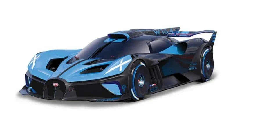Bburago 1/18 2022 Bugatti Bolide Blue & Black Diecast Model