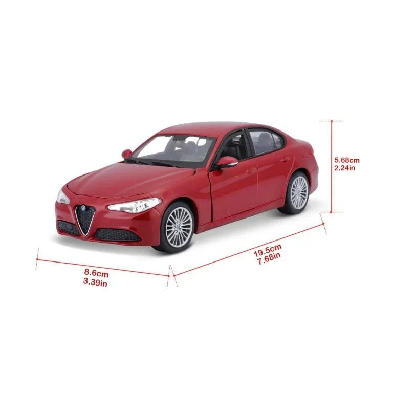 Bburago 1/24 2020 Alfa Romeo Giulia Saloon Diecast Model - Image 2