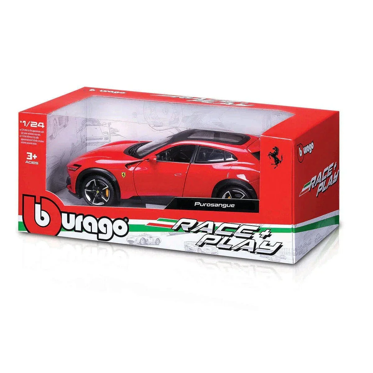Bburago 1/24 2022 Ferrari  Purosangue 4-Door V12 Diecast Model - Image 3