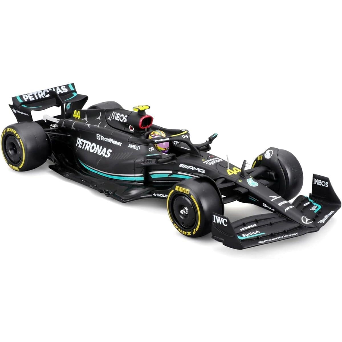 Bburago 1/24 2023 F-1 Mercedes W 14 #44 Hamilton in Showcase Diecast Model