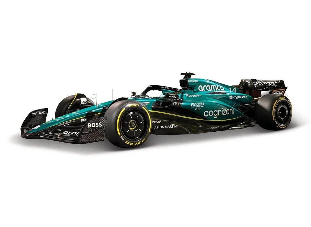 Bburago 1/43 2023 F-1 Aston Martin AMR23 #14 Alonso WB Diecast Model