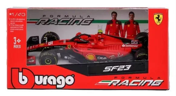 Bburago 1/43 2023 F-1 Ferrari SF-23 #55 Sainz WB Diecast Model - Image 2