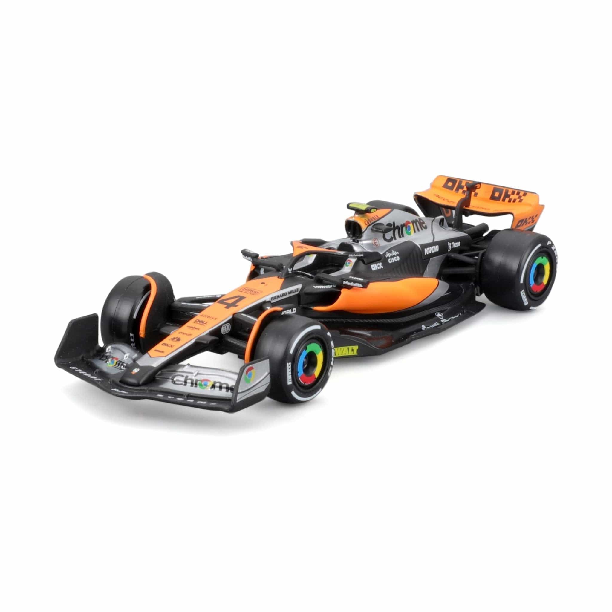 Bburago 1/43 2023 F-1 McLaren MCL60 #4 Norris WB Diecast Model