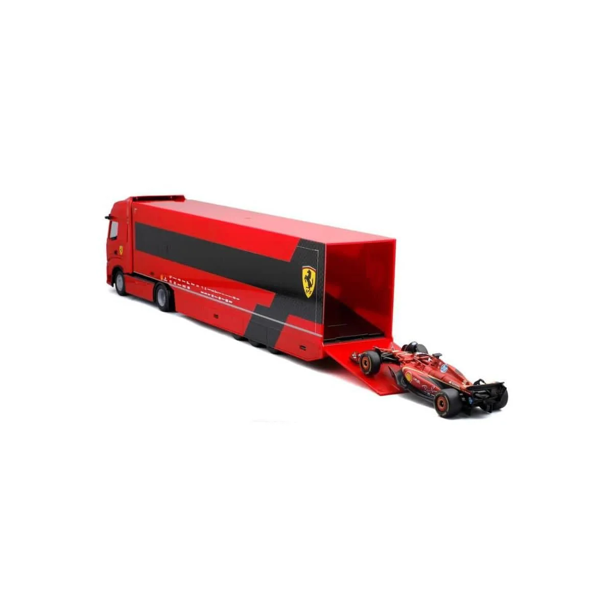 Bburago 1/43 2024 Ferrari Transporter w/ one F-1 SF-24 Car Diecast Model - Image 2