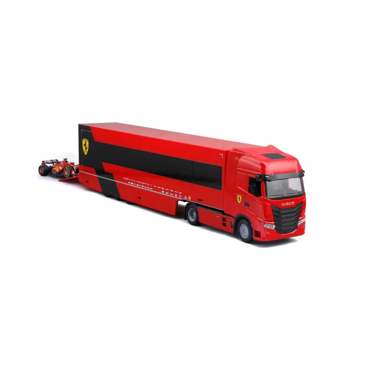 Bburago 1/43 2024 Ferrari Transporter w/ one F-1 SF-24 Car Diecast Model - Image 3