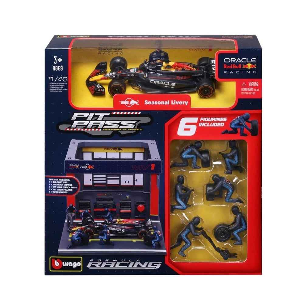 Bburago 1/43 2024 Red Bull Pit Pass Competition Verstappen #1 Diecast Model