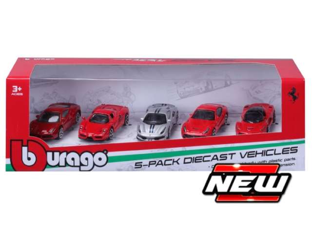 Bburago 1/64 Ferrari Drive 5pc Gift Pack Diecast Model - Image 3