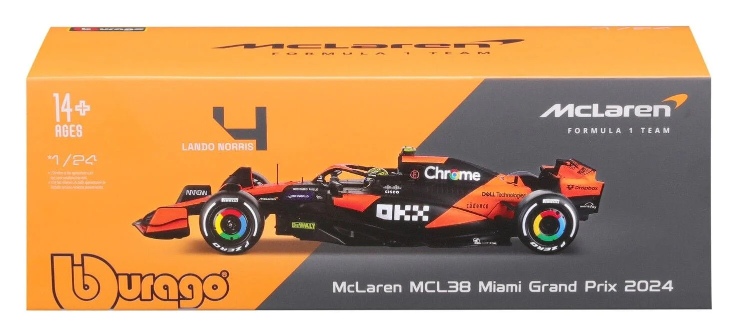 Bburago F1 1/24 in Showcase 2024 F-1 McLaren MCL38 #4 Norris - Image 2