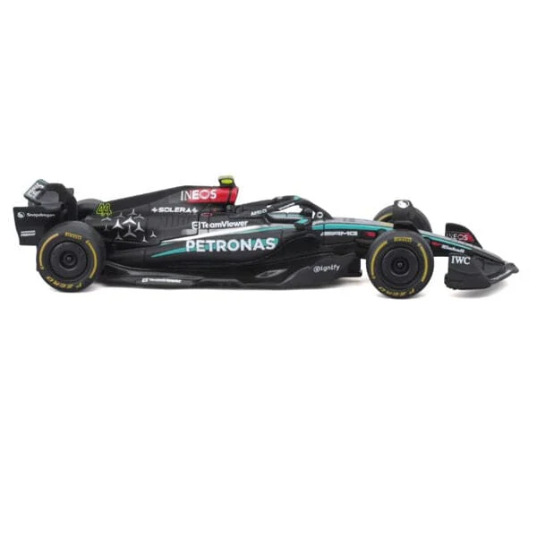 Bburago F1 1/43 without Helmet 2024 F-1 Mercedes-AMG W15 #44 Hamilton WB - Image 2