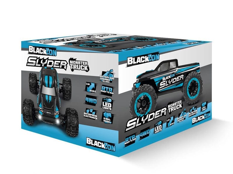 Blackzon Slyder MT 1/16 4WD Electric Monster Truck - Blue - Image 5