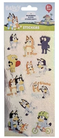 Bluey Holographic Stickers - 3 Pack