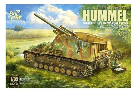 Border Model 1/35 15cm s.FH 18/1 Hummel Sd. Kfz. 165 Early Production Plastic Model Kit