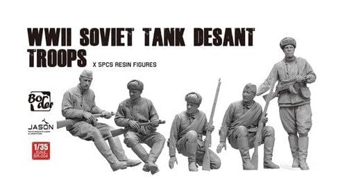 Border Model 1/35 WWII Soviet Tank Desant Troops Plastic Model Kit