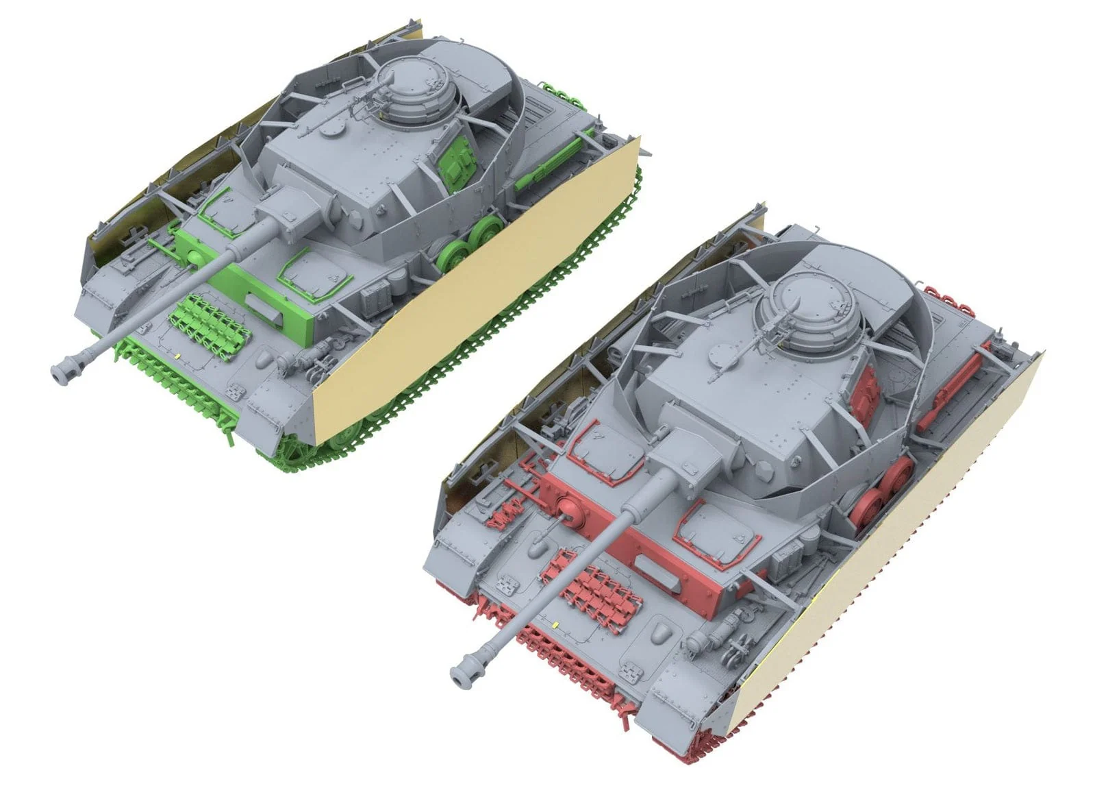 Border Model BT005 1/35 Panzer IV H Early/Mid (w/ 4 Tank Crew) 2 in 1 Plastic Model Kit