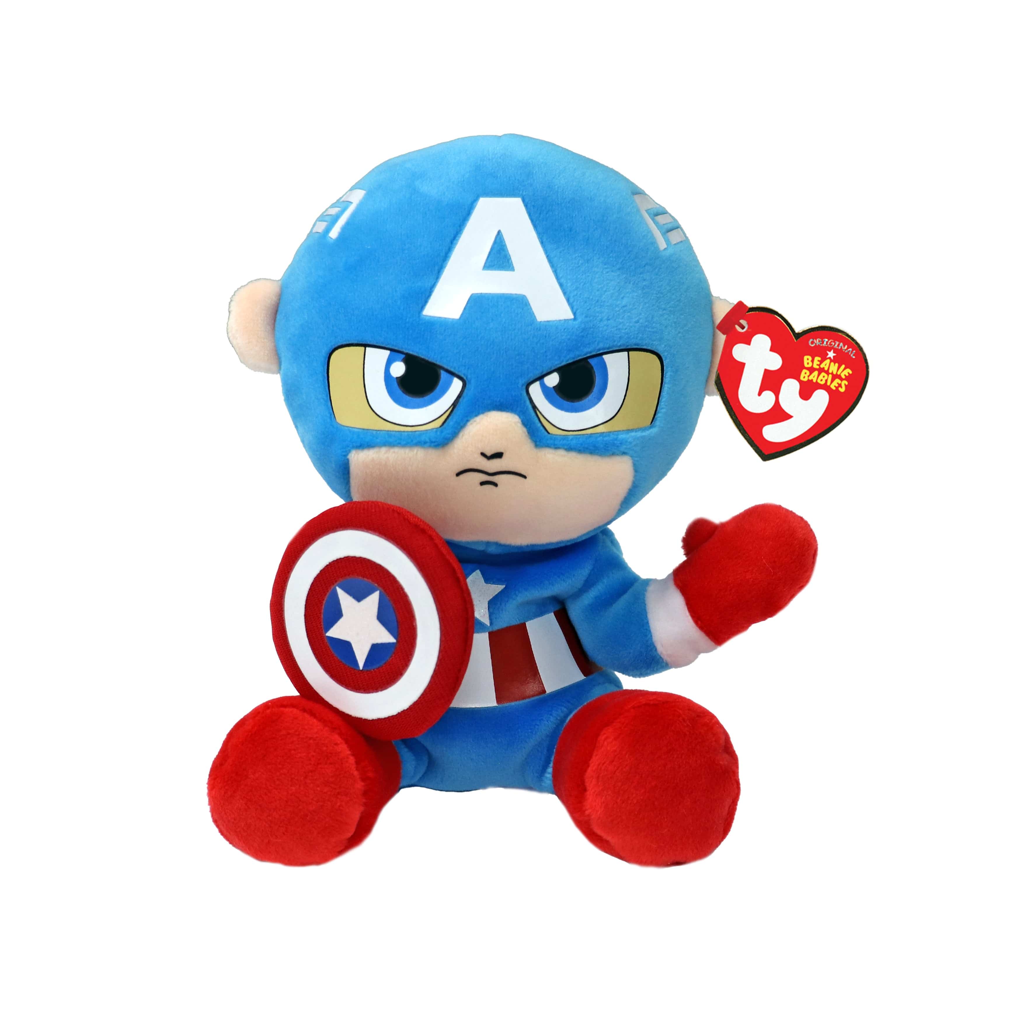 CAPTAIN AMERICA - Floppy Reg Beanie Baby Marvel