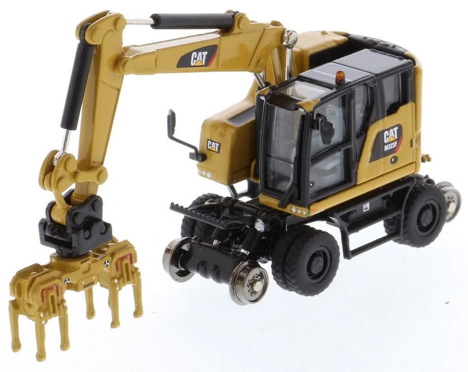 Cat 1/87 M323F Railroad Wheeled Excavator Diecast Model