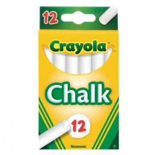 Crayola Chalk Sticks (White) 12 Pack**