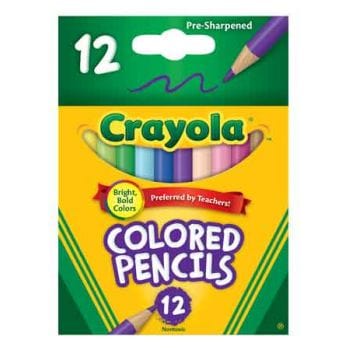 Crayola Half Size Coloured Pencils 12 Pack**