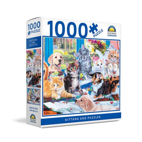 Crown 1000pc Puzzle - Kittens in Living Room