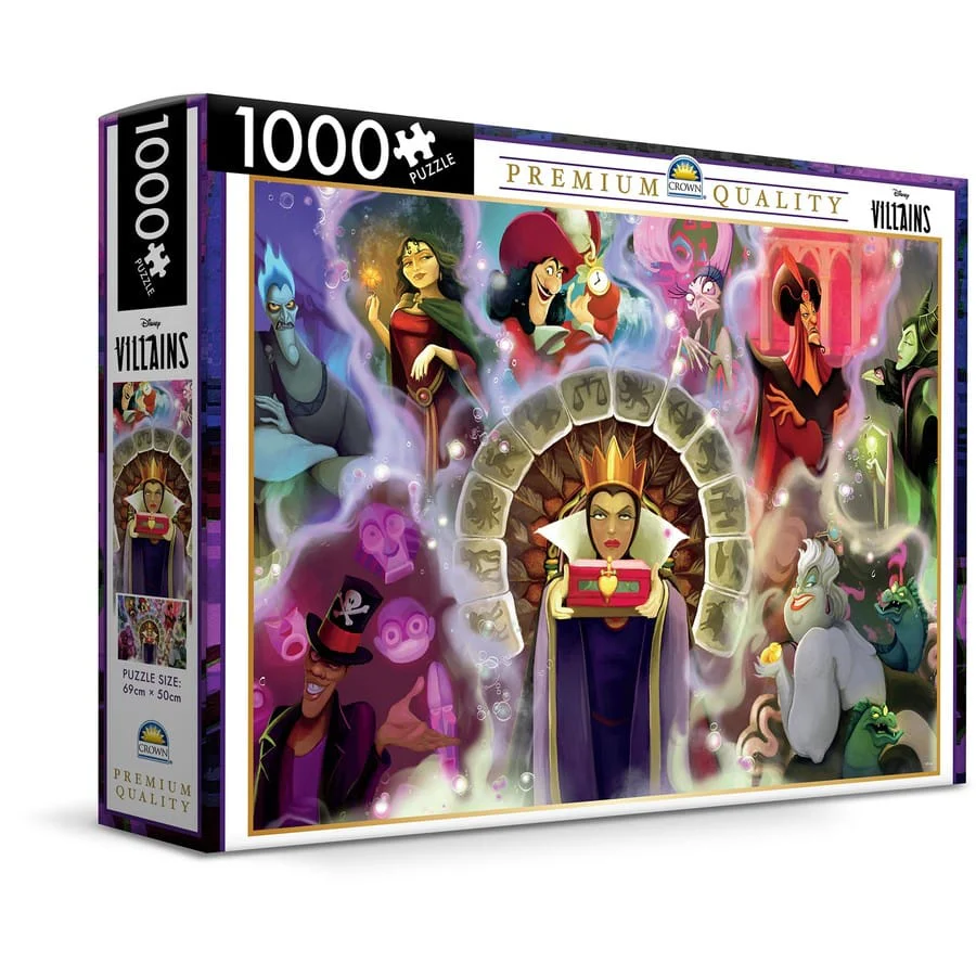 Crown Premium 1000pc Puzzle - Disney Villains