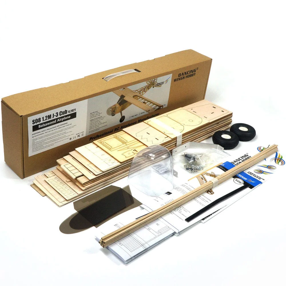 Dancing Wings J3-Cub 1.2m RC Plane Kit (Motor,ESC,Servos Included) - Image 7
