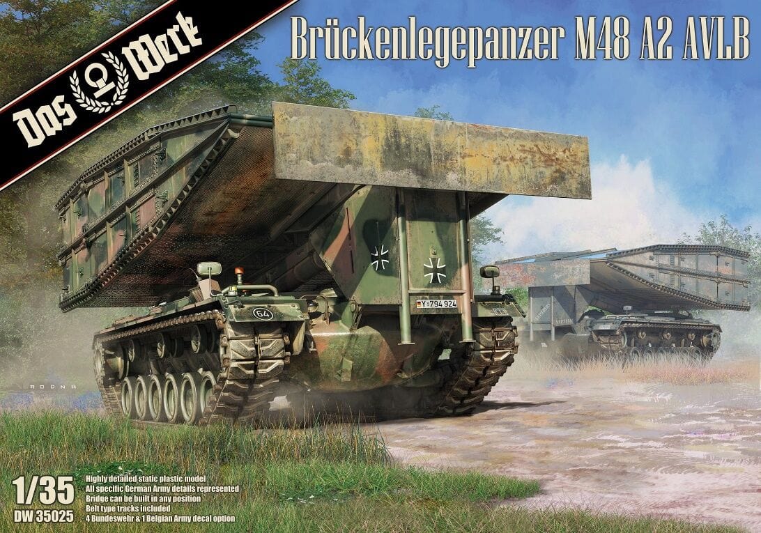 Das Werk 1/35 Bruckenlegepanzer M48A2 AVLB Plastic Model Kit
