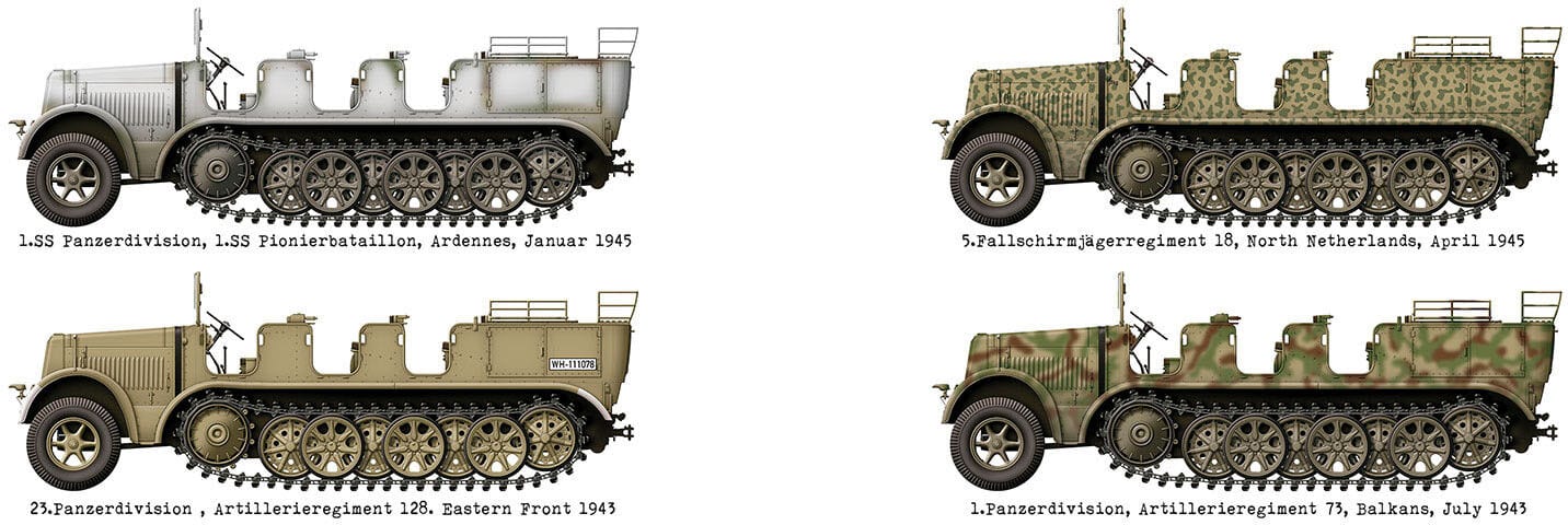 Das Werk 1/35 Mtl. Zgkrwg. 8t, Sd.Kfz. 7 w/ Crew Plastic Model Kit - Image 3
