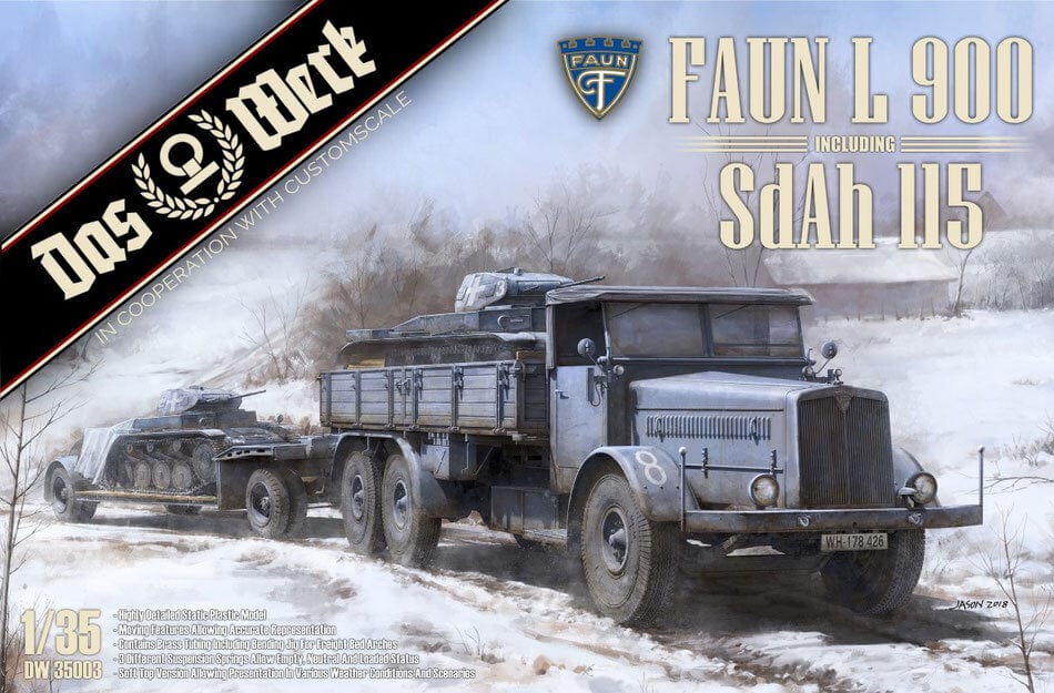 Daswerk 35003 1/35 Faun L900 incl. Sd.Ah.115 Plastic Model Kit