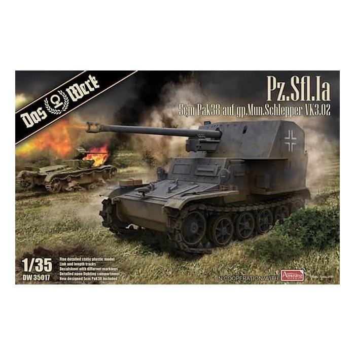 Daswerk 35017 1/35 Pz.Sfl. Ia - 5cm Pak 38 auf gp. Mun Schlepper Plastic Model Kit