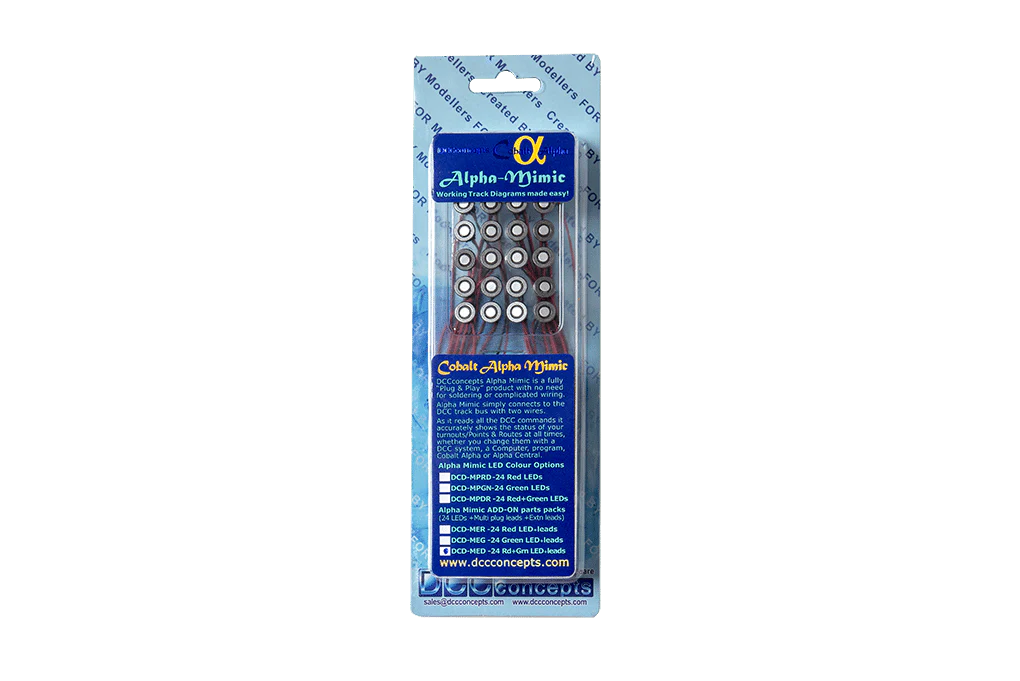 DCC Concepts Alpha Mimic Add-On LEDS + Leads (Blue)