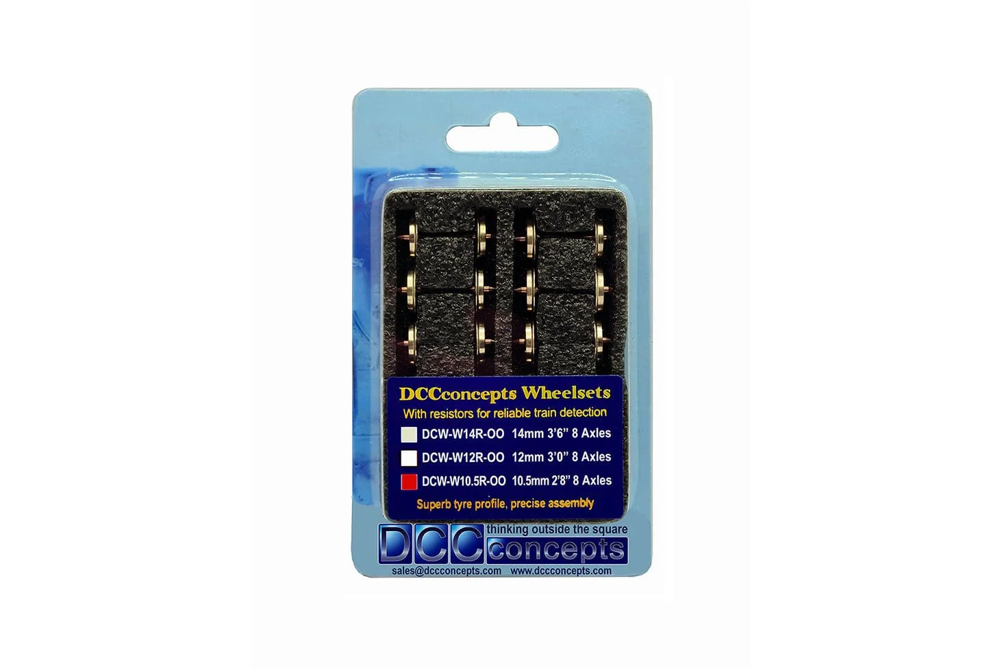 DCC Concepts DCW-W10.5R-OO Quality Resistive Wheelsets OO/16.5mm Track 8x 10.5mm (2'8") (8pcs) - Image 2