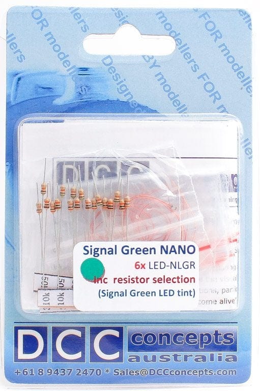 DCC Concepts LED Nanolight (W/Resistors) Signal Green (6)** - Image 2
