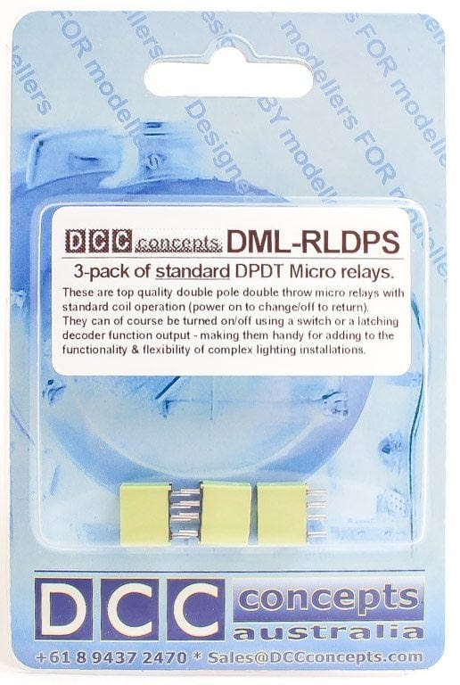 DCC Concepts Relay DPDT Standard Type (3 Pack)**