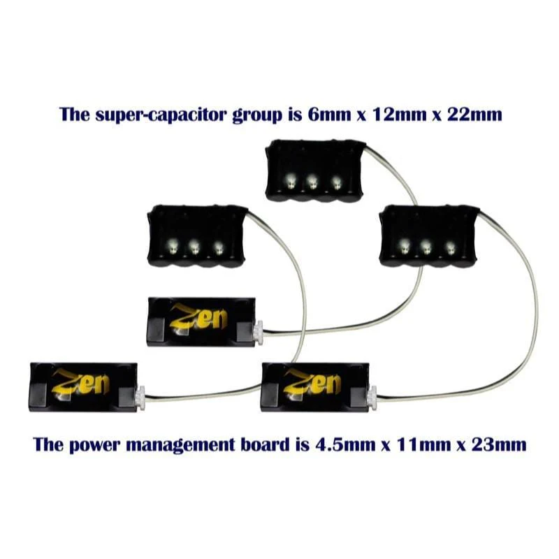 DCC Concepts Zen 3 Wire Large Stay Alive for Zen Black and Blue+ Decoders (3 pack)