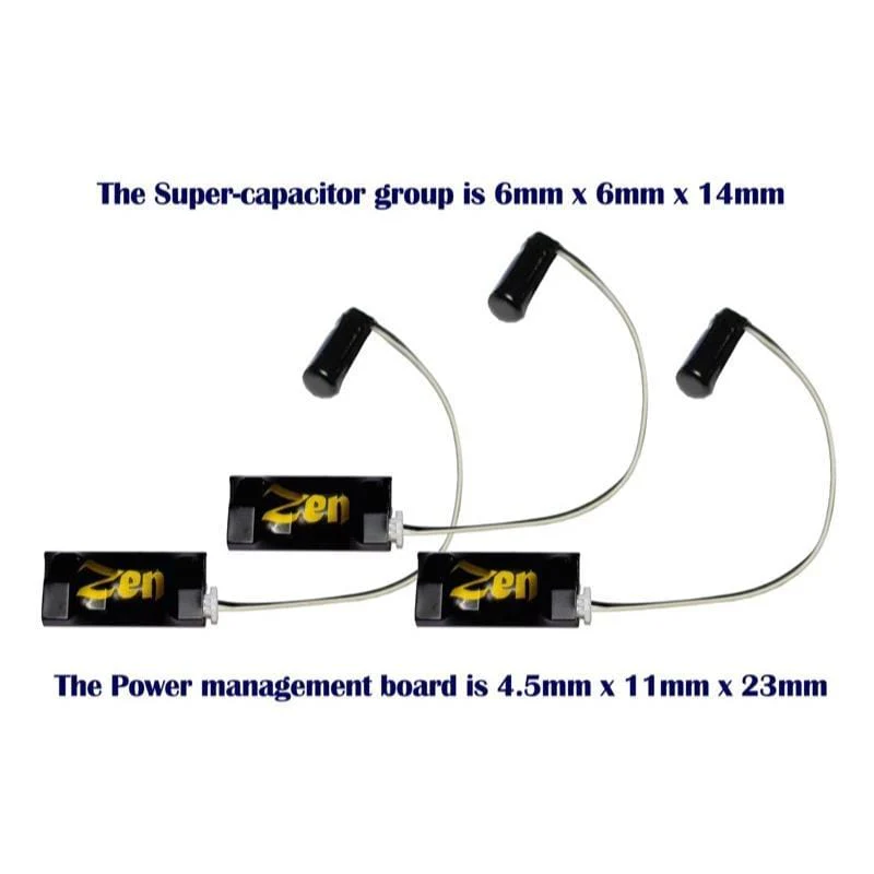 DCC Concepts Zen 3 Wire Small Stay Alive for Zen Black and Blue+ Decoders (3 pack)