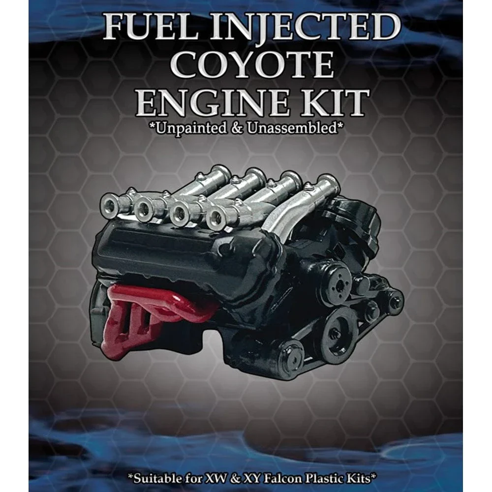 DDA 1/24 Ford XW/XY Fuel Injected Coyote Engine Plastic Kit