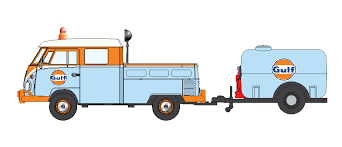 DDA 1/24 Gulf Volkswagen Pickup and Oil Tanker - Image 2
