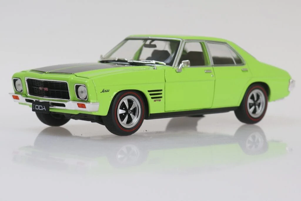 DDA 1/24 Lime Green HQ Holden GTS 4 Door Monaro - Fully Detailed Diecast Model