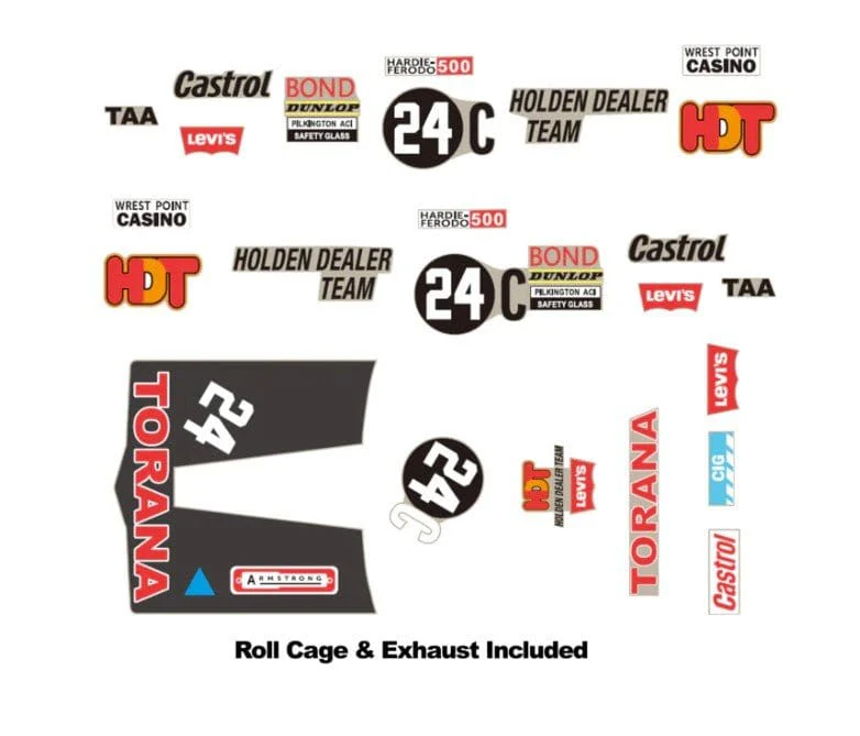 DDA 1/24 No.24C LJ Torana Bathurst Decal Kit Accessory