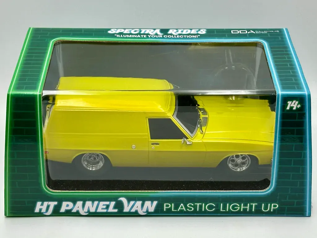 DDA 1/24 Yellow HJ Panel Van Spectra Rides - Plastic Light Up - Image 3