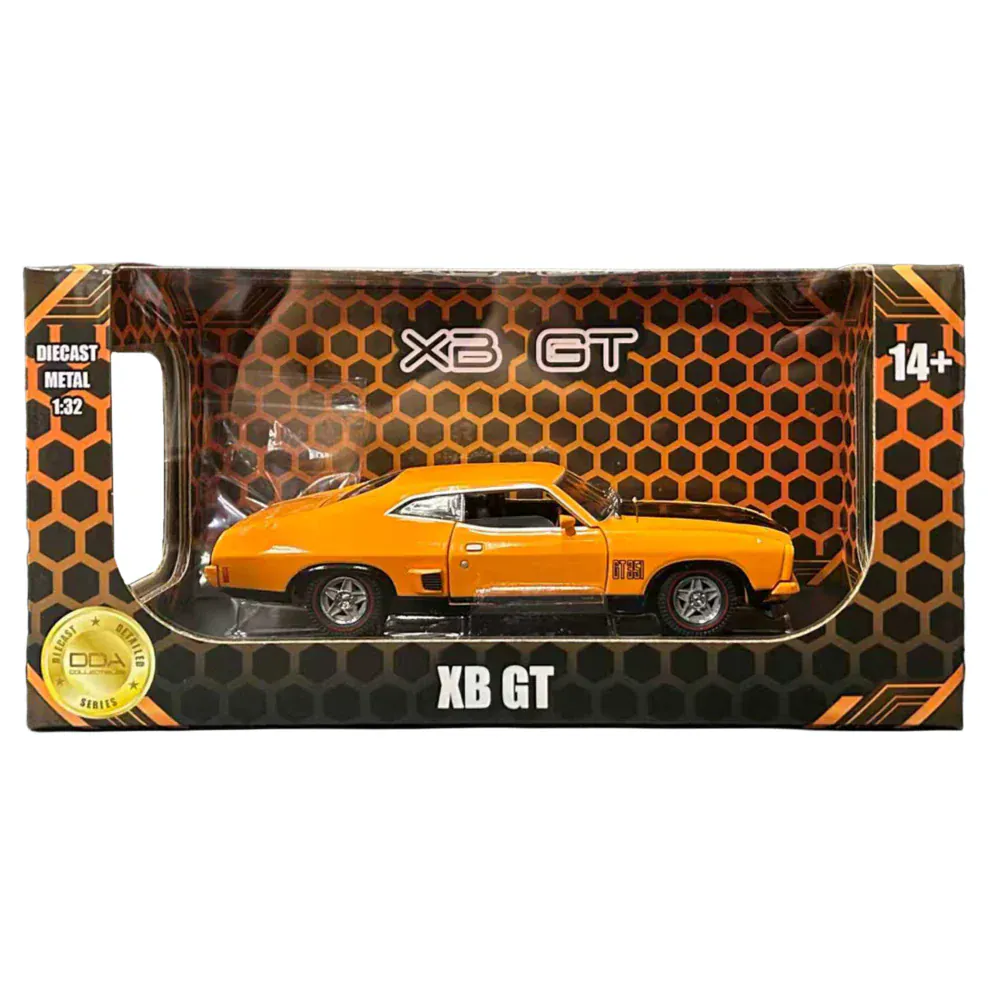 DDA 1/32 Orange/Black XB Ford 2 Door Diecast Model