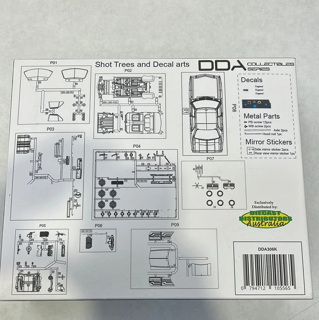 DDA 306K 1/24 Holden HQ Kingswood Plastic Model Kit - Image 6