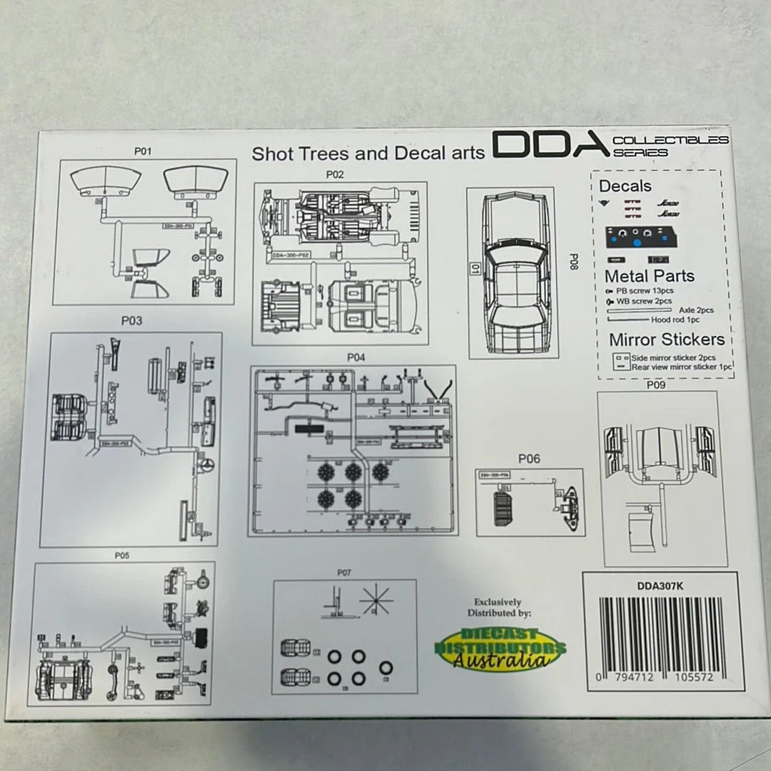 DDA 307K 1/24 Holden HQ GTS Monaro Plastic Model Kit - Image 5