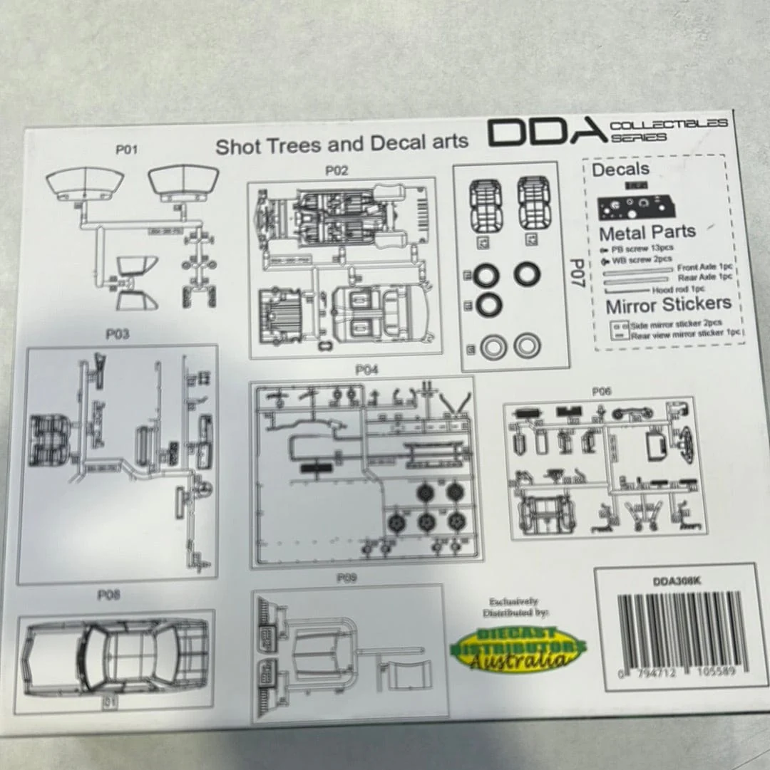 DDA 308K 1/24 Holden HQ Slammed Plastic Model Kit - Image 5