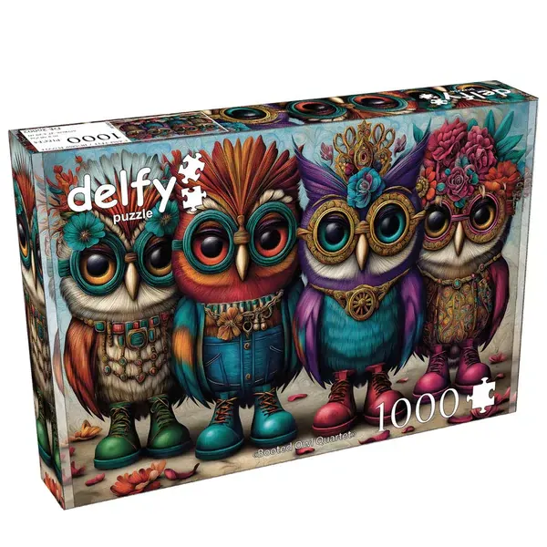 Delfy 26002 Booted Owl Quartet 1000pc Jigsaw Puzzle