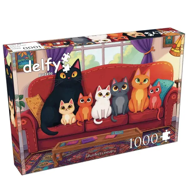 Delfy 26016 Purrfect Lineup 1000pc Jigsaw Puzzle